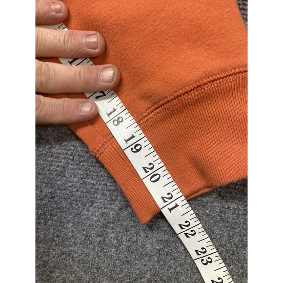 Eddie Bauer Hoodie Men’s Size Large Orange Long Sleeve Pullover - Picture 9 of 11